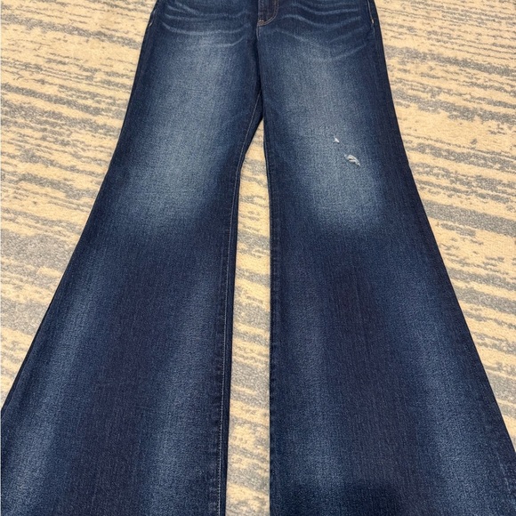 Express Dark Blue Flare Jeans - 70s Flare - Picture 4 of 4